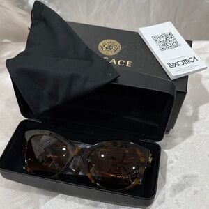 Versace Gold and Tortoise Sunglasses